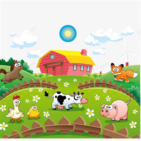 农场小动物时尚漫画EPS素材免费下载_红动网