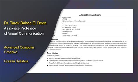 Advanced Computer Graphics Syllabus | Adobe Education Exchange