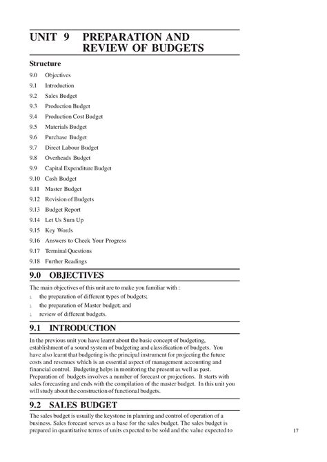 Block-3 MCO-5 Unit-2 - Budgetary control - Preparation and Review of ...