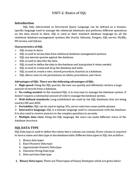 Image result for Basic SQL Tutorial PDF