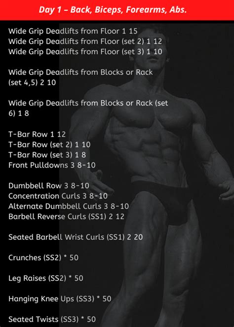 Frank Zane Workout Program 的图像结果