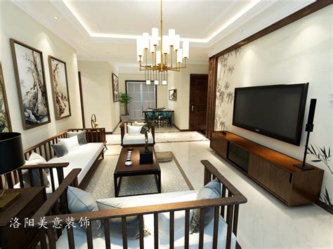 洛阳古都天玺116平中式三居室装修-CND设计网,中国设计网络首选品牌