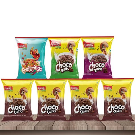Kwality Combi Pack of 7 with Chocos, Choco Rings, Choco Balls, Fruit ...