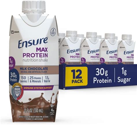 Amazon.com: Ensure Max Protein Nutrition Shake with 30g of Protein, 1g ...