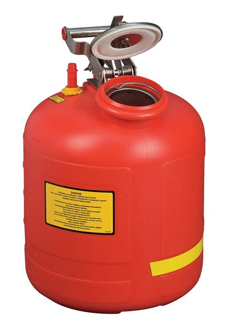 OSHA Approved Safety Can Justrite 2 Gallon Safety Can - Red Galvanized ...