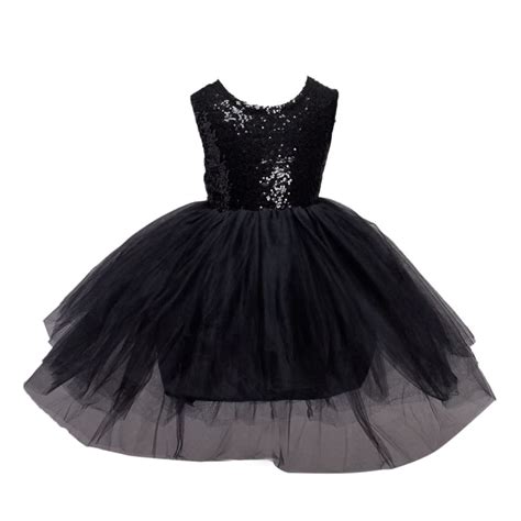 Buy Hopscotch Girls Cotton Sleeveless Solid Party Dress in Black Color ...