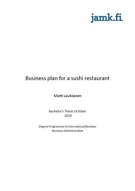 Small Restaurant Business Plan Template 的图像结果