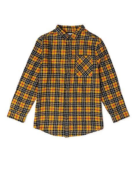 Buy Pure Cotton Checked Spread Collar Shirt at Marks & Spencer