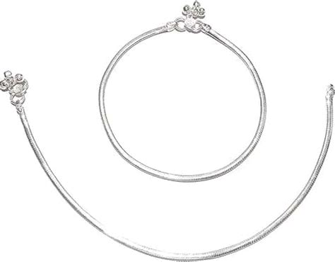Amazon.in: Silver - Women's Anklets / Women's Jewellery: Jewellery
