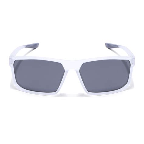 Rectangle Polarized Sunglasses | Black Lens | Transparent Frame - PMG6