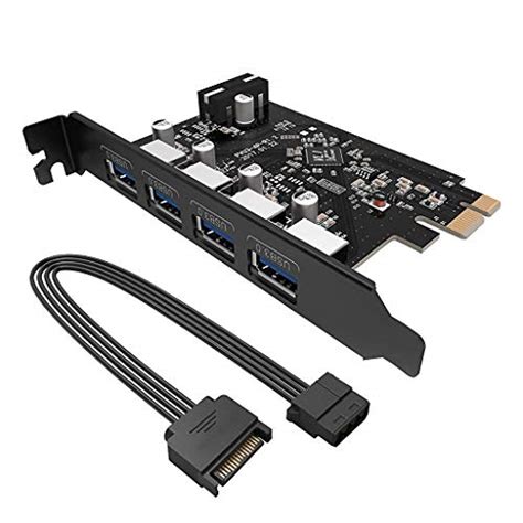 Buy ZORBES Superspeed 5V 4-PIN Power Connector 4-Port PCI-E to USB 3.0 ...