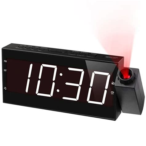 Buy Projection Dual Alarm Clock for Bedroom,Large Ceiling Clock with FM ...