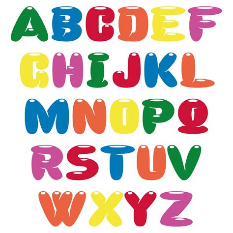 Alphabet In Bubble Letters Printable - Printable Free Templates