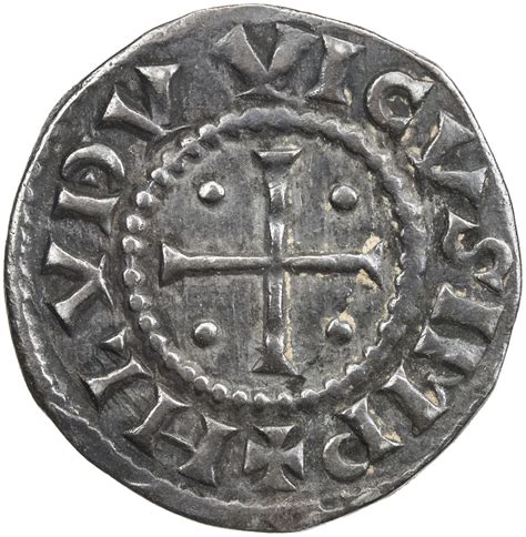 FRANCE: Louis I the Pious, 814-840, AR denier (1.57g). VF