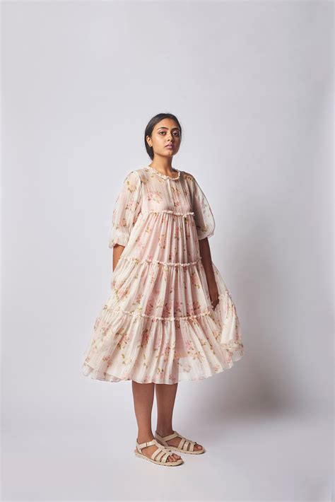 Nadiya Paar - Desi Gulaab Cha Cha Cha Midi Dress