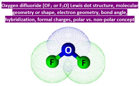 OF2 Lewis structure, Molecular geometry, Bond angle, Hybridization