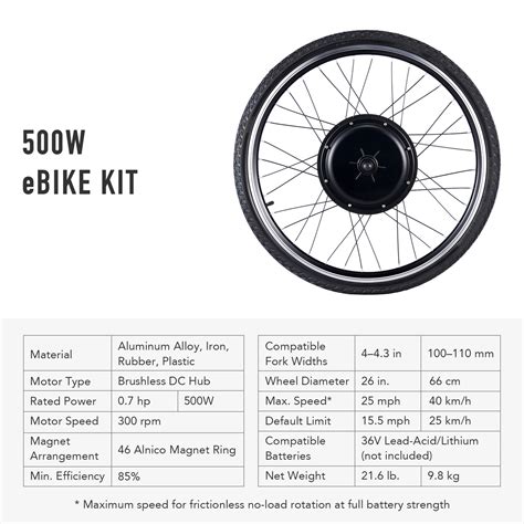 36V eBike Conversion Kit 26 Inch Front Wheel & | Ubuy India