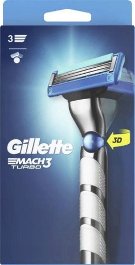 Gillette Mach 3 Turbo 3D Maszynka do golenia + 1 Wkład Ostrza ...