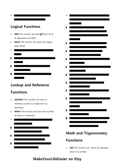 Image result for Excel Formulas PDF