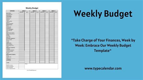 Free Printable Weekly Budget Templates [Google Sheets, Excel, PDF]