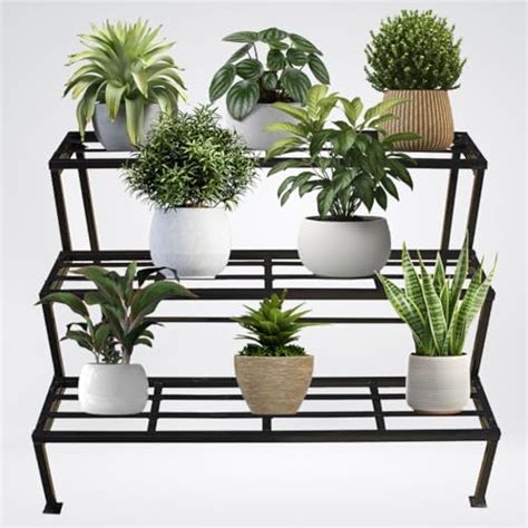 TrustBasket 3 Step Heavy Duty Plant Stand for Balcony | Pot Stand for ...