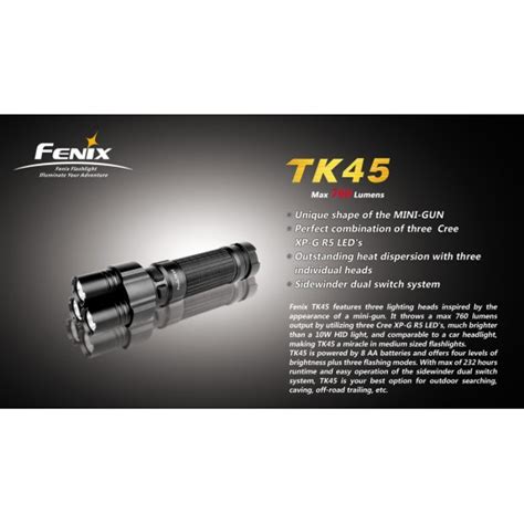 Fenix TK45 Flashlight - Buy Fenix TK45 R5 AA Flashlight in India ...
