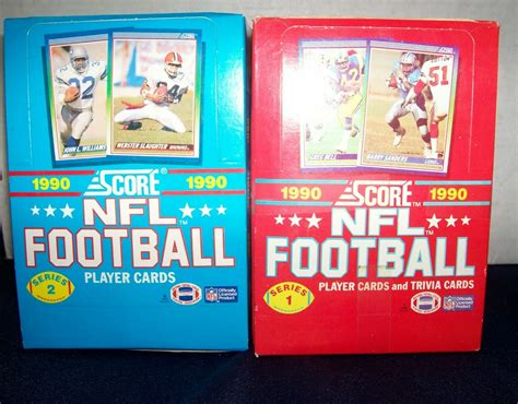 最高のショッピング トレーディングカード 1990 SCORE FOOTBALL SERIES 1 & 2 BOXES (1152 CARDS ...