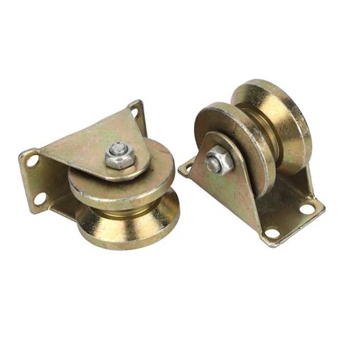 Buy HENWIN 2Pcs Heavy Duty V Groove Wheel, Rigid Caster with Bracket ...