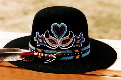 beeded hat | Beaded hat, Beaded hat bands, Bead work