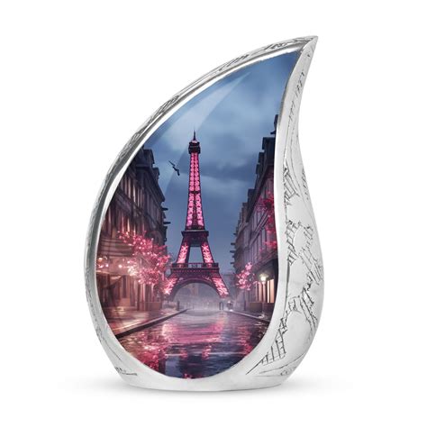 Eiffel Tower City Night View: Large Urns for Adult Male Human Ashes ...