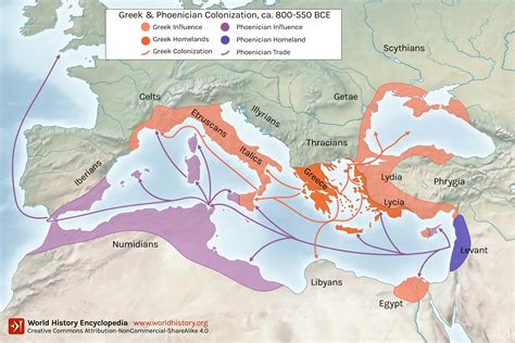 Greek and Phoenician Colonization (Illustration) - World History Encyclopedia