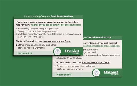 Good Samaritan Law Wallet Cards - Save Lives Oregon