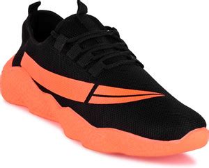 BIKARA Men's Black Mesh Lace up Running/gym/sports shoes Running Shoes ...