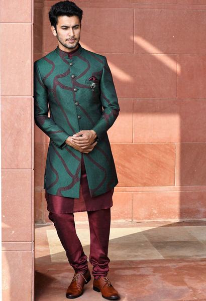 Green Quilted Indowestern Set – Bonsoir