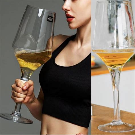 YUANXIN Crystal Giant Wine Glass - Oversized Stemware, Extra Large ...