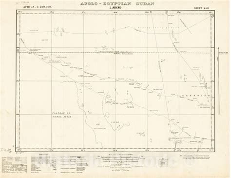 Map : J. Abyad, Anglo-Egyptian Sudan 1933, Africa 1:250,000, Anglo-Egy ...