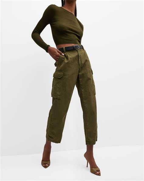 Nili Lotan Yannic Straight-Leg Cargo Pants | Neiman Marcus