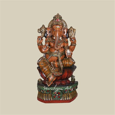 Buy Lord Ganesha Wooden Statues & Idols Online