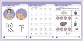 Letter W Handwriting Worksheets with Auslan