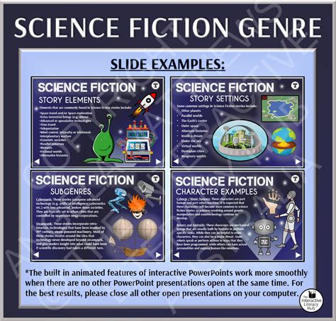 Science Fiction Genre - Interactive PowerPoint with Task Cards - Australian Teachers Marketplace