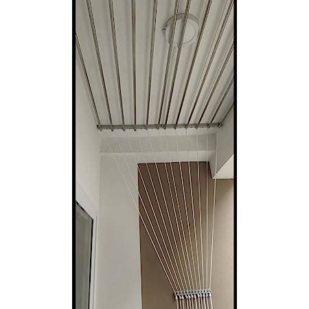 NR Industries Stainless Steel Rust Proof Ceiling Clothes Hanger/Rack ...