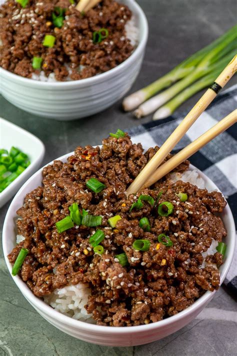 Korean Ground Beef & Rice Bowl | Modernmealmakeover.com