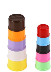 littlewish Educational Plastic Build Up Stacking Beakers for Kids Ages ...