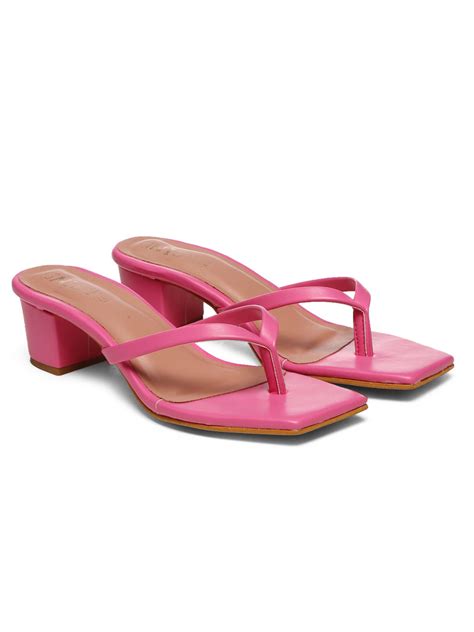 GNIST Hot Pink V shape Block Heel – Gnist Footwear