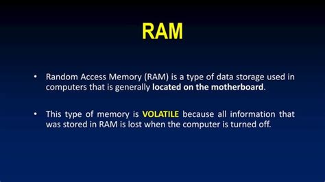Image result for Random Access Memory Properties