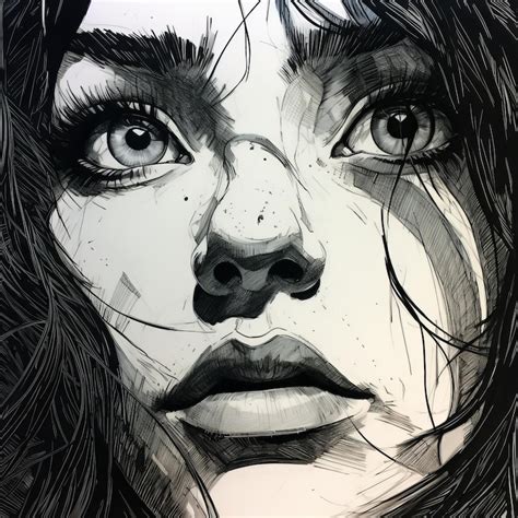 Intense emotional atmosphere dark comic book art with detailed ...