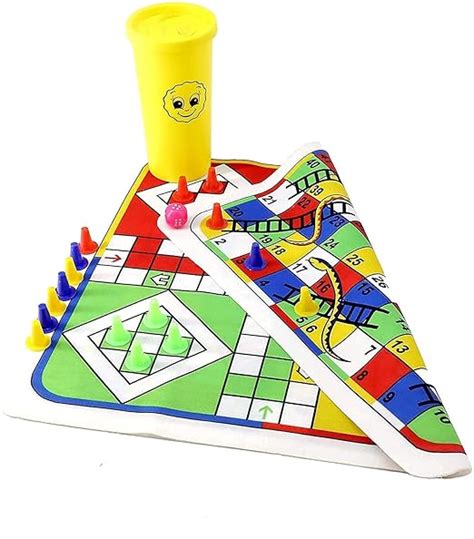 Buy MUREN® Multicolored 2 in 1 Snakes & Ladders Ludo Foldable Mat Board ...