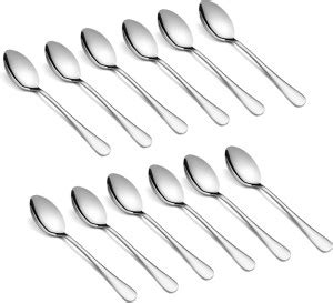 CRING 12 tea spoon Table Spoon SET Disposable Stainless Steel Dessert ...