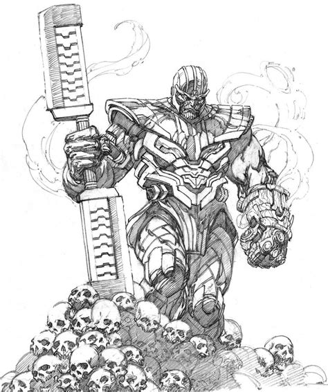 Thanos in his Endgame gear It's very important to revisit your old art sometimes, gives you an ...