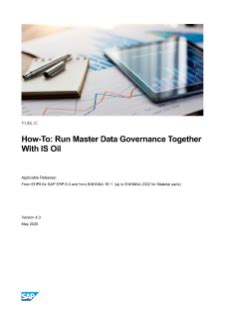 Run Master Data Governance Together With IS-OIL